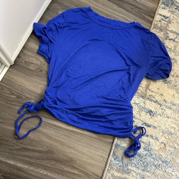 SHEIN Tops - SHEIN Royal Blue Side-Tie Tee